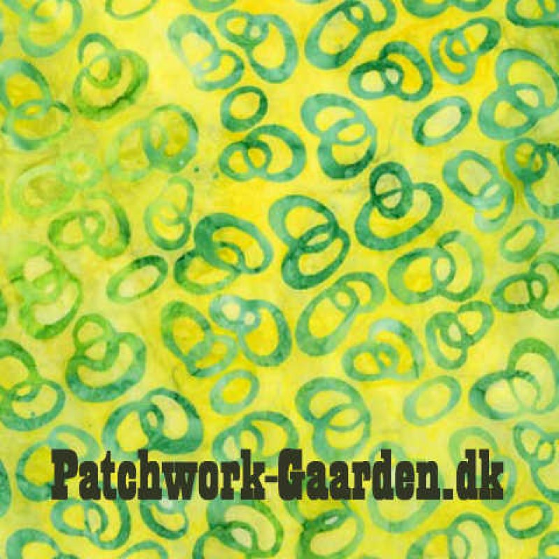 Retro Metro Batik : Lime cirkler