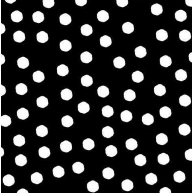 Loralie - Jumbo Dot : Sort med hvide prikker.