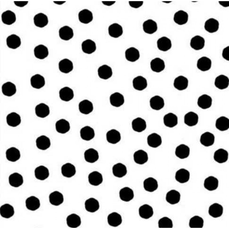 Loralie - Jumbo Dot : Hvid med sorte prikker