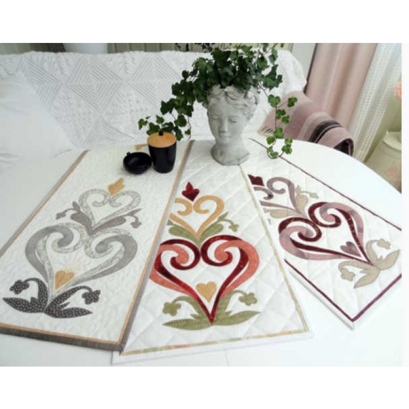 Solbritt & Maria quilt mønster : Alle Hjertens dag