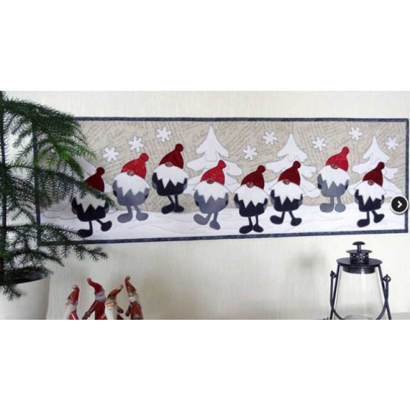 Solbritt & Maria quilt mønster : Glada Tomtegänget