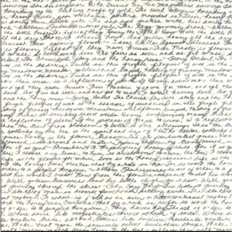 Bee Creative : Lys creme m/ tekst