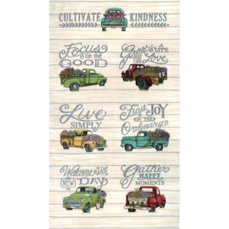 Cultivate Kindness : Biler m/tekst - panel