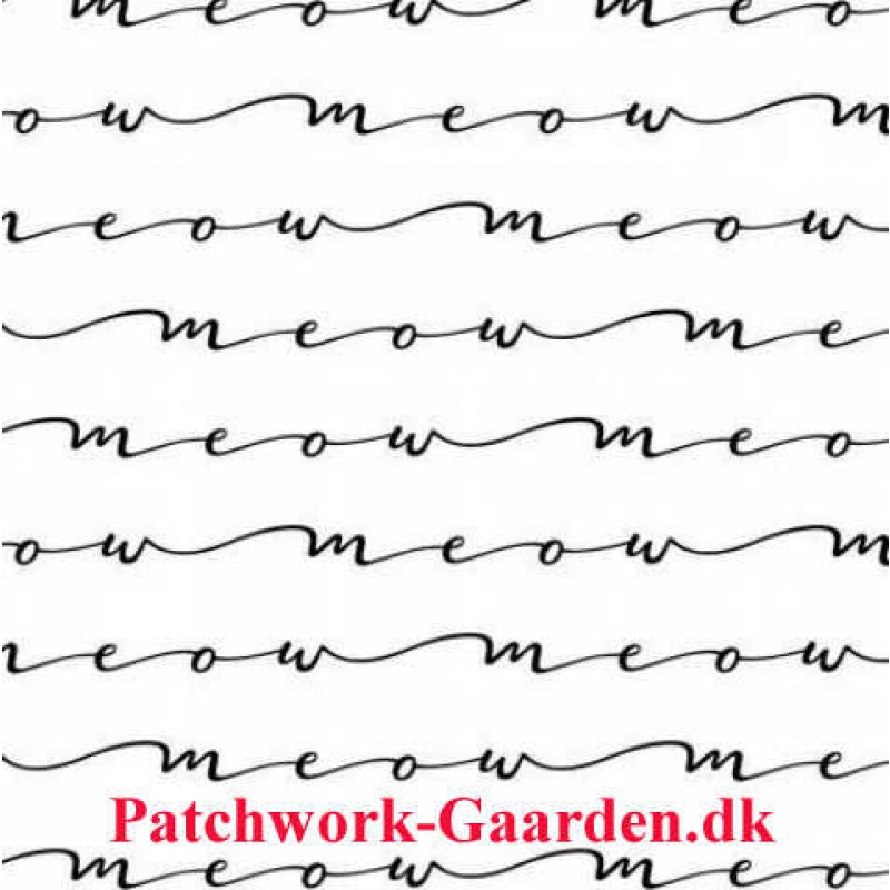 Meow : Tekst Hvid