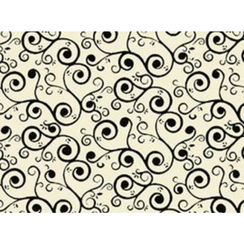 Jasmine : Creme med sort mønster