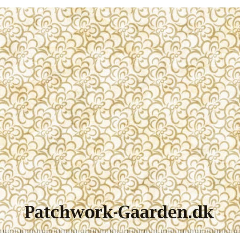 COTTON COUTURE : Floral Scroll - Creme