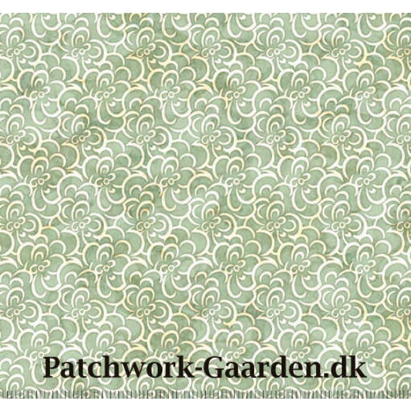 COTTON COUTURE : Floral Scroll - Grøn