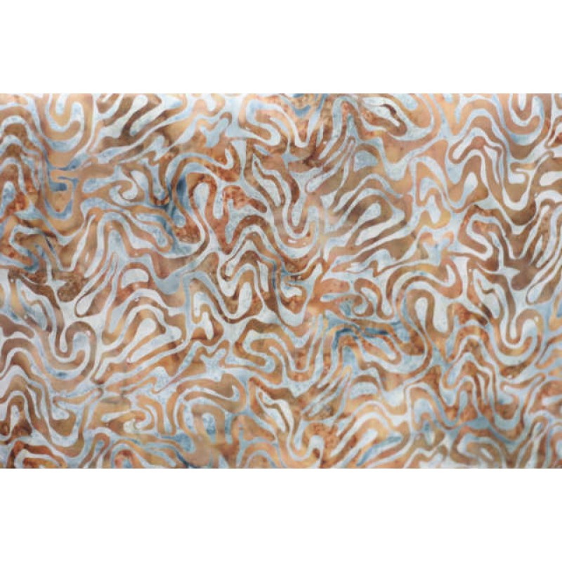 Bali Handpaint : Grå/brun bølger