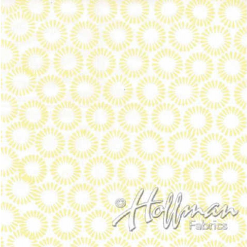 Bali Handpaints - Buttercream Sunburst Floral