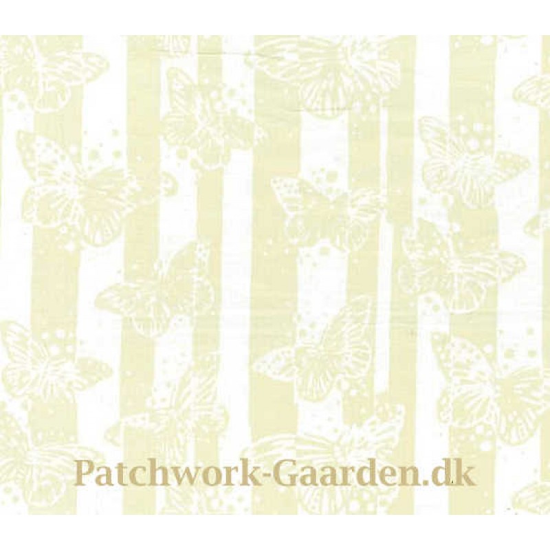 Hoffman Bali Batik Butterfly Stripe : Creme