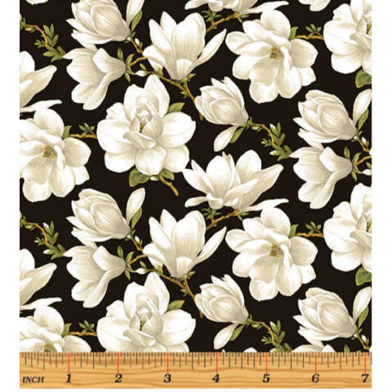 Accent On Magnolias : Creme blomster