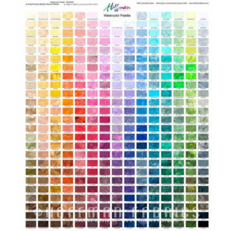 Hoffmann : Farve kort på stof ( 94 x 110 cm)