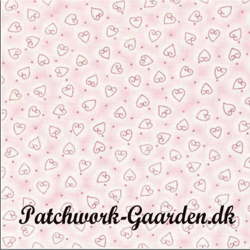 Quilters basic : Lyserøde Hjerter