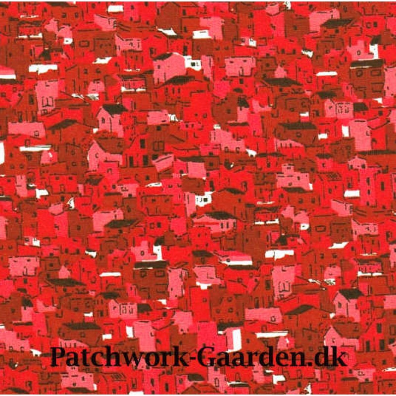 Quilters Coordinates : Huse - rødt