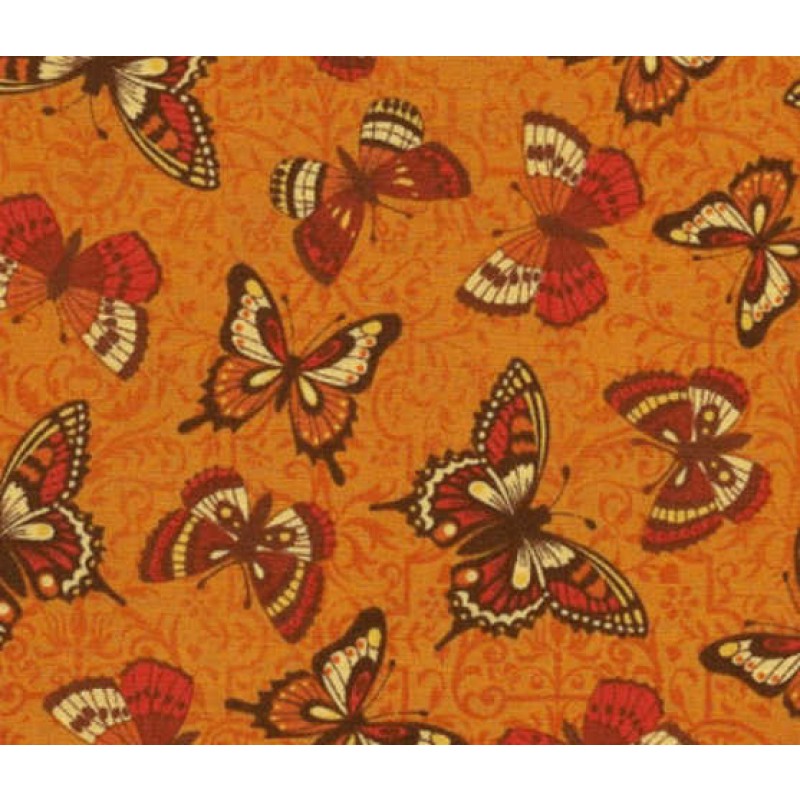 Sarasa Sommerfugle - Gyldne - NEDSAT : 80.- pr meter.