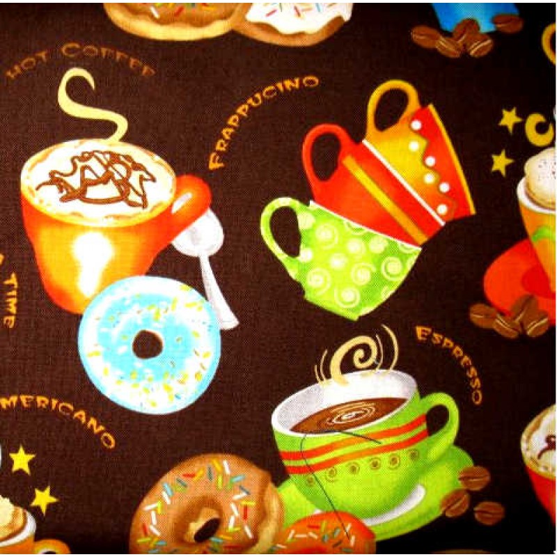 Java time : Kaffe og doughnuts - brun