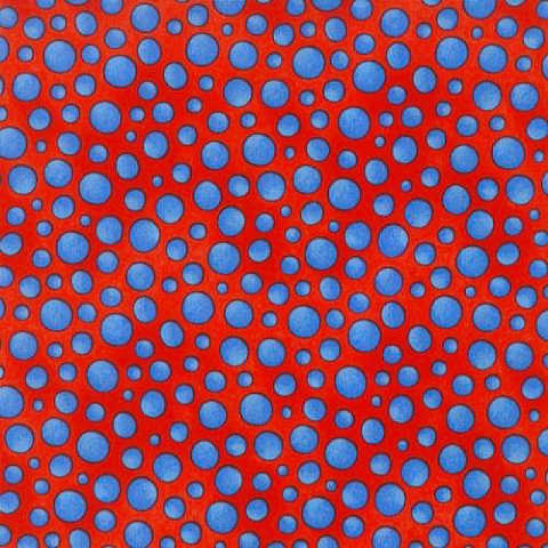 Dino World : Rød m/ blå prikker