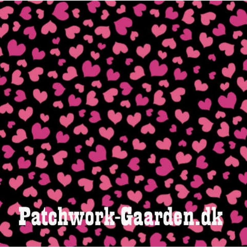 Love your look salon : sort m/ pink hjerter
