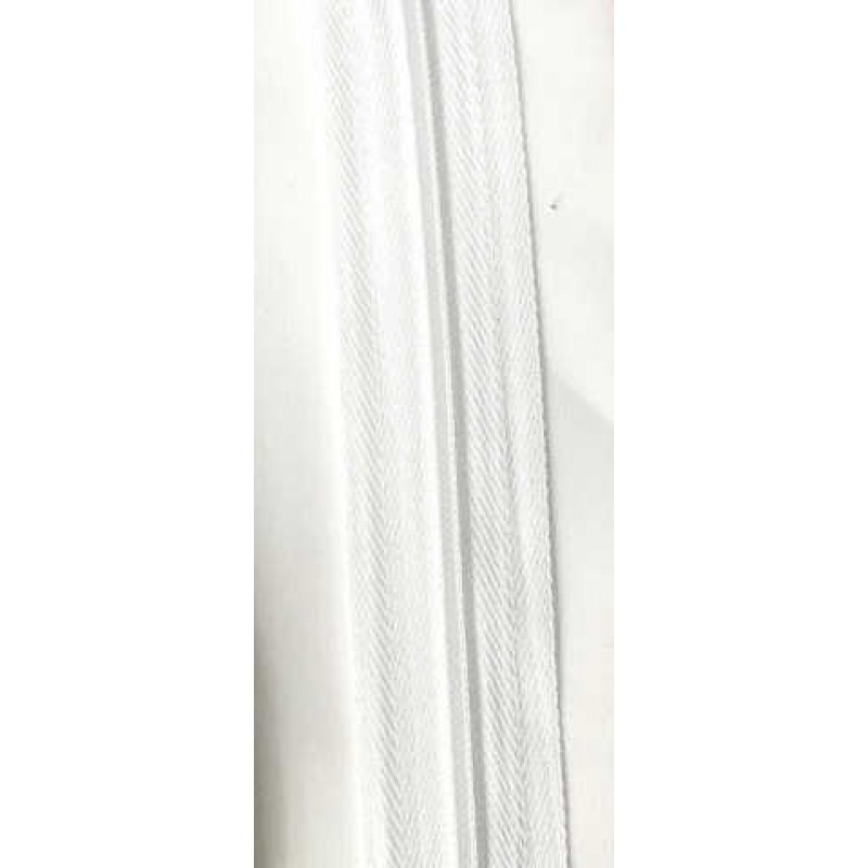 6 mm lynlås i metermål - Hvid