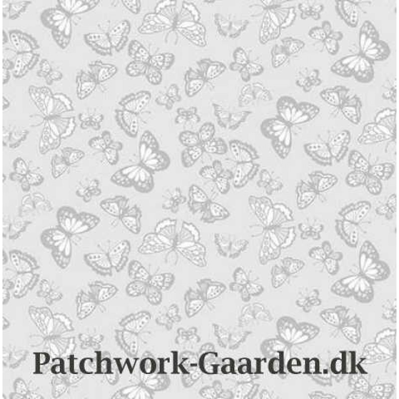Cream & Sugar IX : Butterflies - grå
