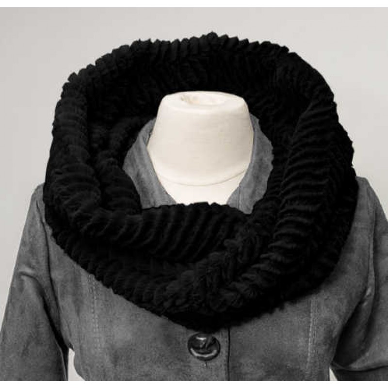 Sy Selv - Soft Cuddle Infinity Halstørklæde - Sort