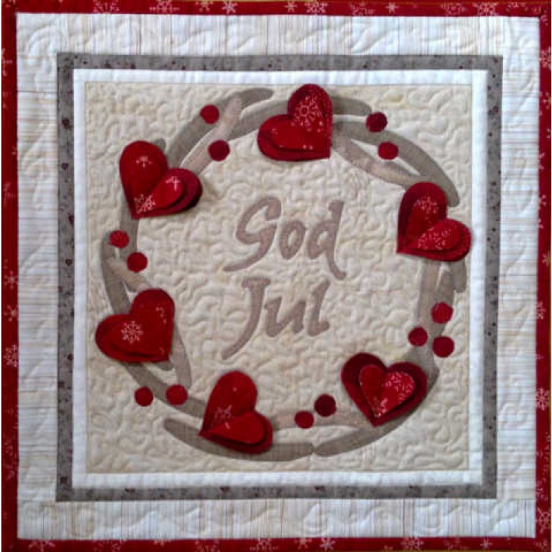 Solbritt & Maria quilt mønster : Hjärtlig Julekrans