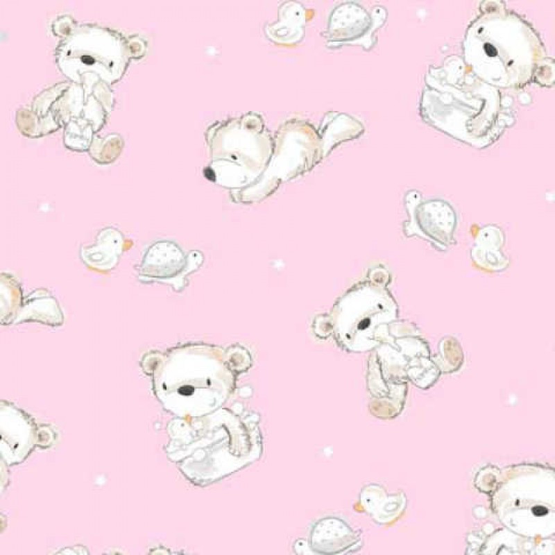 Bears & Buddies : Lyserød. REST : 160 x 110 cm