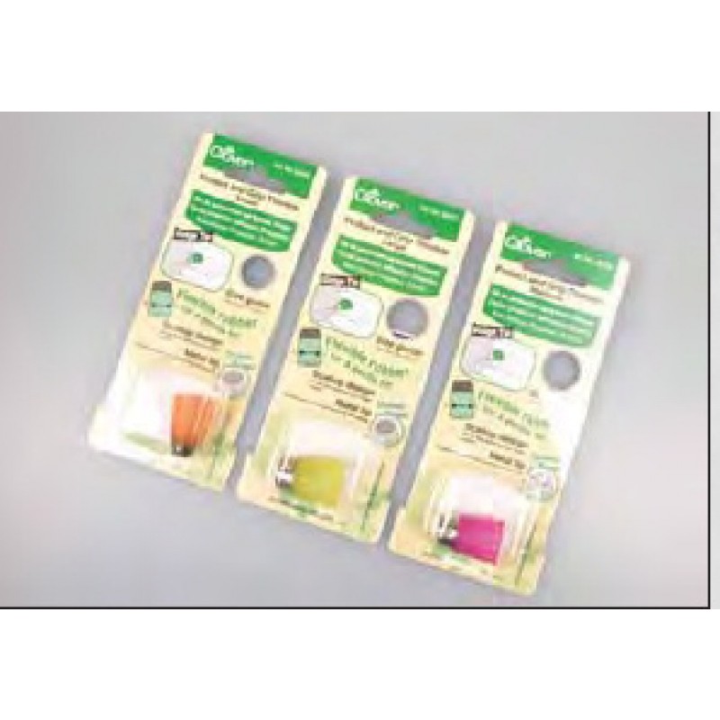 Gummi fingerbøl med metal tip - Gul str. L - 17,0mm