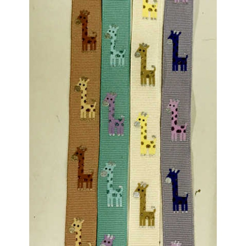 Bånd m/ giraf - 15 mm bred