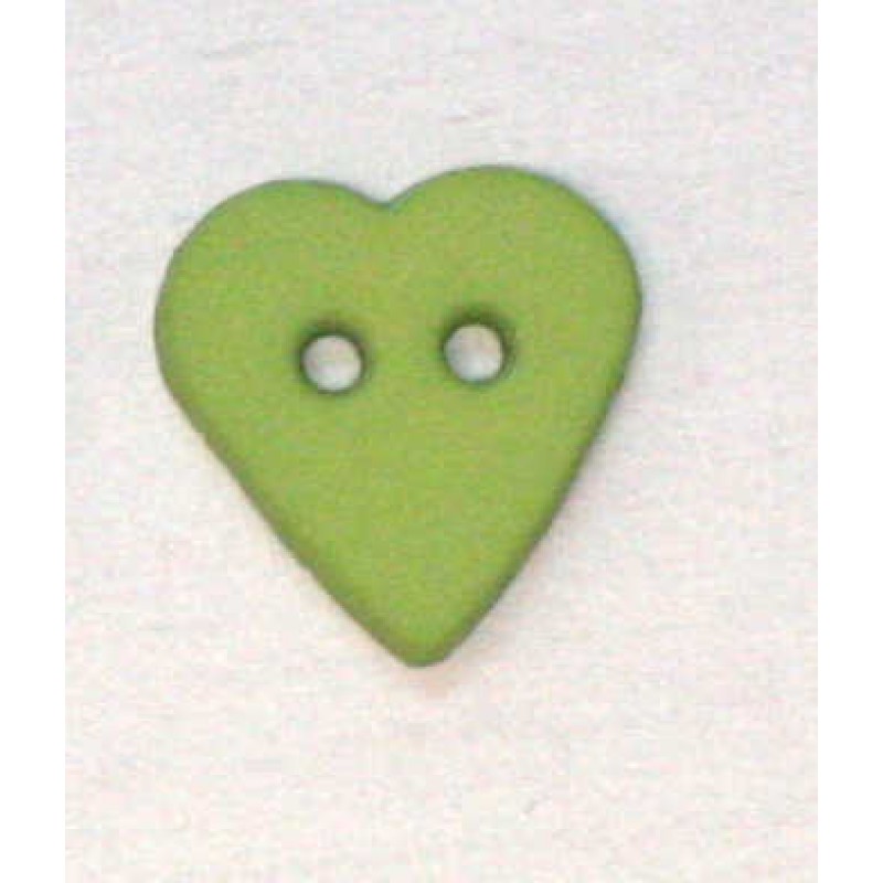Knapper - Hjerte 14 mm - Grøn