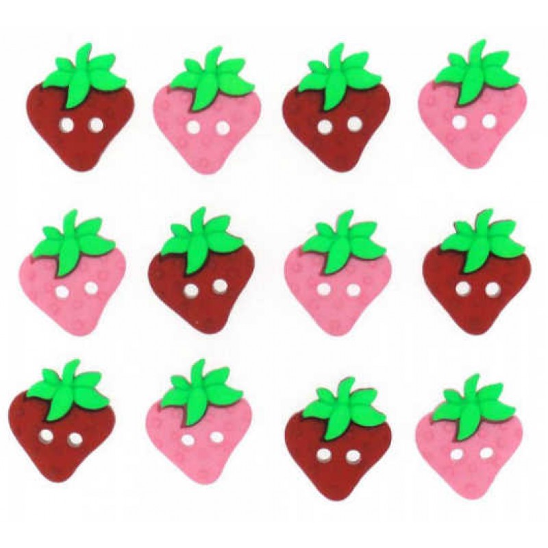 Knapper : Sew Cute Strawberries