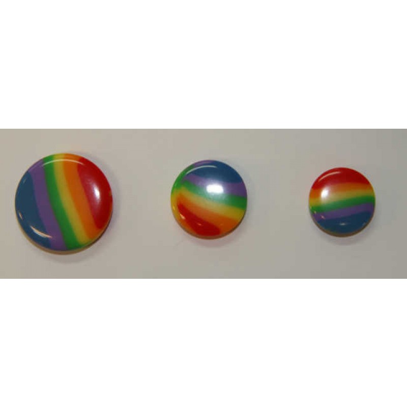 knapper : Regnbue - 18 mm