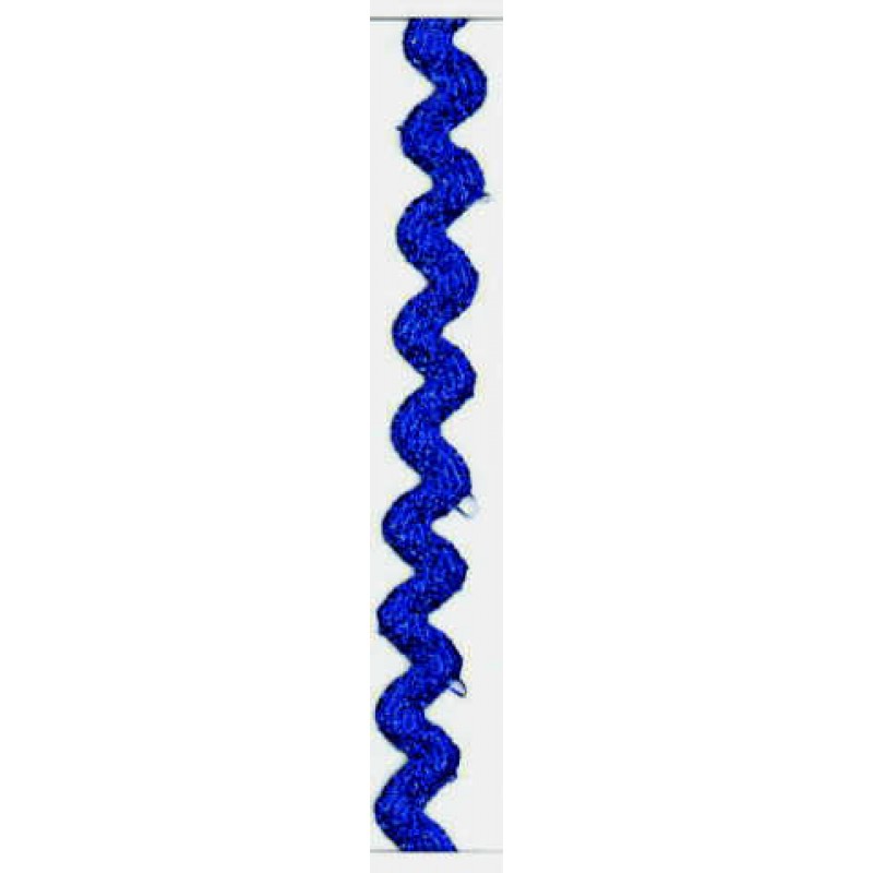 Lyrex Zig Zak bånd - 10 mm - metal blå