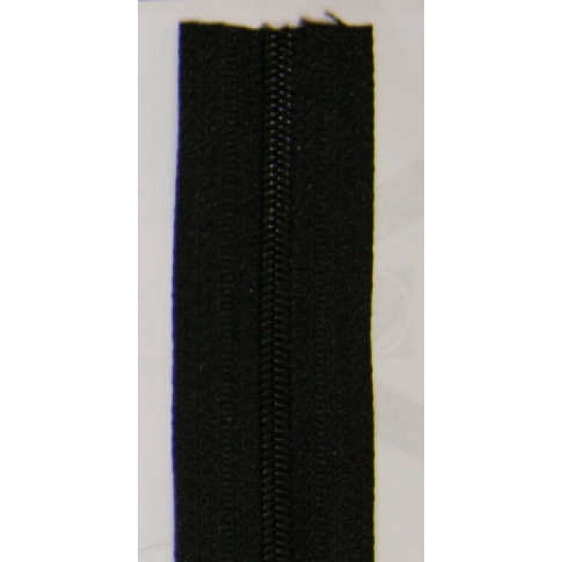 Sort Lynlås i metermål