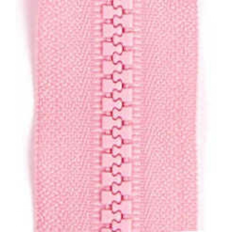 6 mm lynlås i metermål - Lyserød