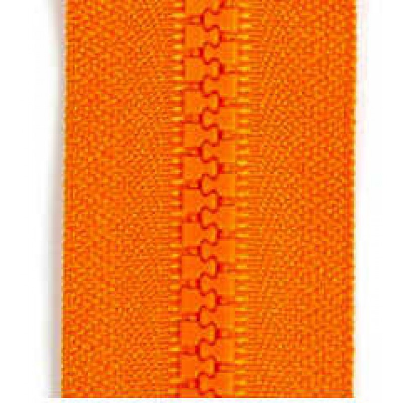 6 mm lynlås i metermål - Orange