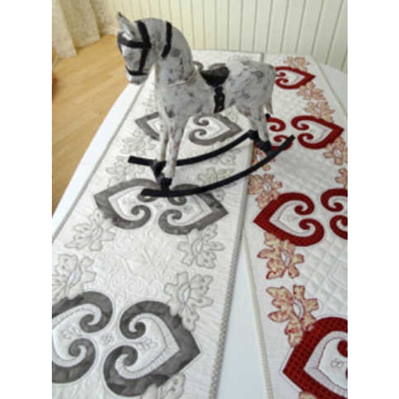 Solbritt & Maria quilt mønster : Par i hjärter