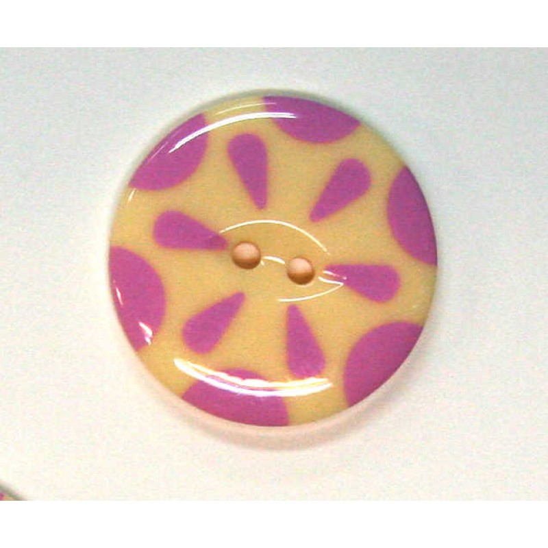knapper - Lyserøde stjerner - 33 mm