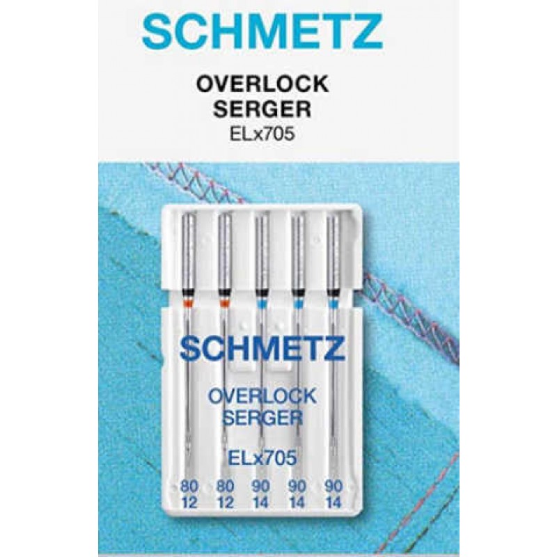 Schmetz overlock Symaskinnåle - str 80-90 - 5 stk