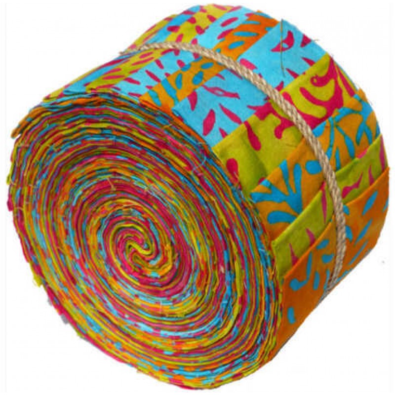 Sushi roll . 24 strimler batikstof. Sur-08.