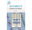 Schmetz Symaskinenåle m/ dobbelt øje - str 80 - 5 stk