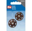 Prym tryk lås - 1 stk - 25 mm - Mørk brun